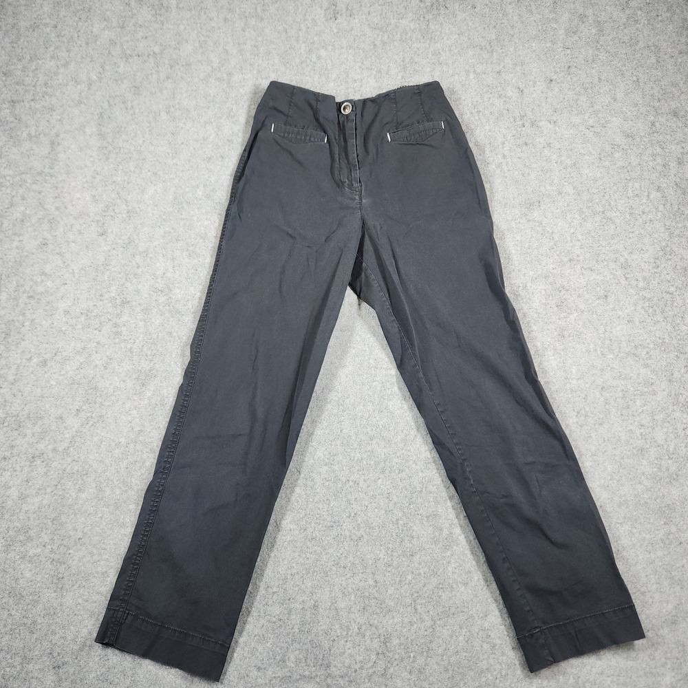 Maeve Anthropologie Chino Pants Womens 6 Black High Rise Straight Leg